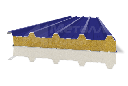 Кровельная сэндвич-панель 100 мм с минеральной ватой